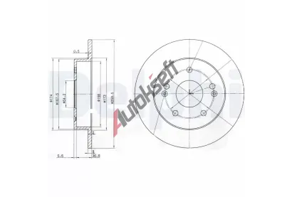 DELPHI Brzdový kotouč DF BG3906, BG3906 DELPHI Brzdový kotouč DF BG3906, BG3906