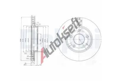 DELPHI Brzdov kotou - 288 mm DF BG3909, BG3909