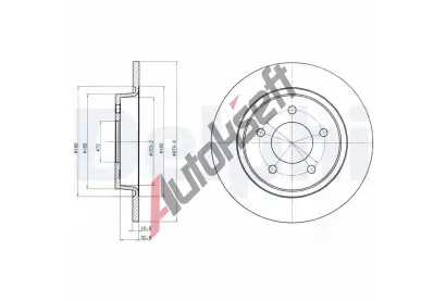 DELPHI Brzdov kotou - 280 mm DF BG3930, BG3930