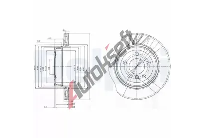 DELPHI Brzdov kotou - 320 mm DF BG3943, BG3943
