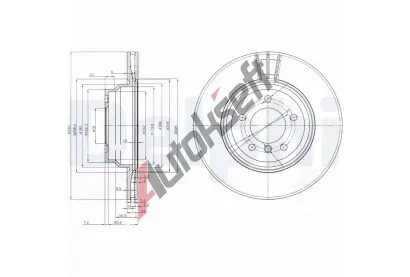 DELPHI Brzdov kotou - 330 mm DF BG3959, BG3959