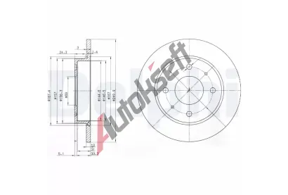 DELPHI Brzdov kotou - 250 mm DF BG3971, BG3971