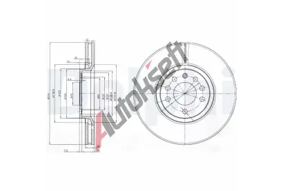 DELPHI Brzdov kotou - 314 mm DF BG3973, BG3973