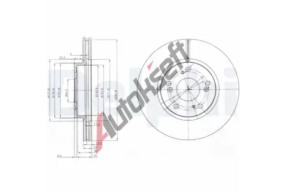 DELPHI Brzdov kotou - 282 mm DF BG3980C, BG3980C
