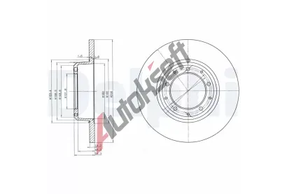 DELPHI Brzdov kotou - 298 mm DF BG3982C, BG3982C
