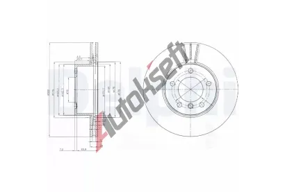 DELPHI Brzdov kotou - 300 mm DF BG3998C, BG3998C