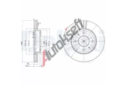 DELPHI Brzdov kotou - 280 mm DF BG4013, BG4013