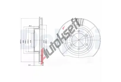 DELPHI Brzdov kotou - 338 mm DF BG4052, BG4052