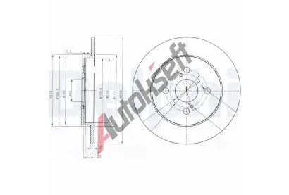 DELPHI Brzdový kotouč - 259 mm DF BG4055, BG4055 DELPHI Brzdový kotouč - 259 mm DF BG4055, BG4055