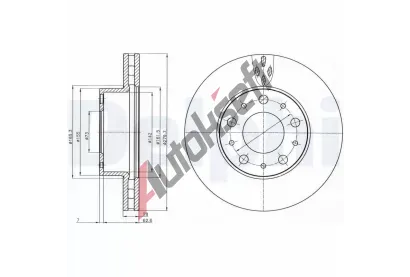 DELPHI Brzdov kotou - 280 mm DF BG4059, BG4059