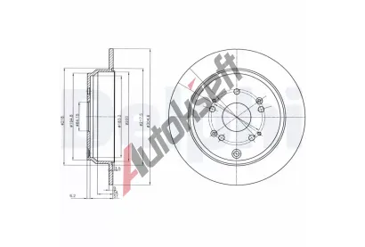 DELPHI Brzdov kotou - 305 mm DF BG4064C, BG4064C