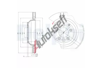 DELPHI Brzdový kotouč - 358 mm DF BG4070, BG4070 DELPHI Brzdový kotouč - 358 mm DF BG4070, BG4070