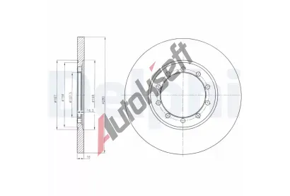 DELPHI Brzdov kotou - 280 mm DF BG4075, BG4075