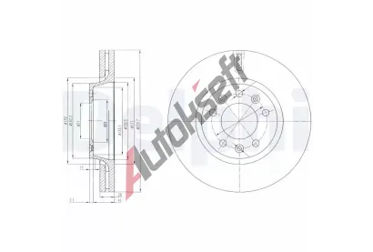 DELPHI Brzdov kotou - 280 mm DF BG4084, BG4084