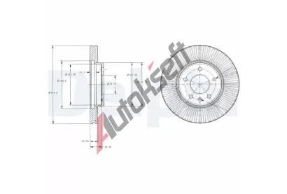 DELPHI Brzdov kotou - 296 mm DF BG4092C, BG4092C