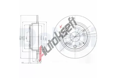 DELPHI Brzdov kotou - 282 mm DF BG4095, BG4095