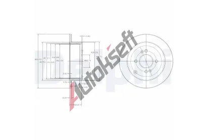 DELPHI Brzdov kotou - 262 mm DF BG4097, BG4097