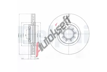 DELPHI Brzdov kotou - 290 mm DF BG4101, BG4101