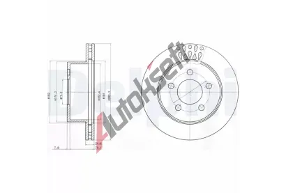 DELPHI Brzdov kotou - 280 mm DF BG4103, BG4103