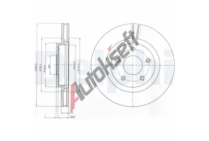 DELPHI Brzdov kotou - 296 mm DF BG4109C, BG4109C