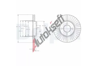 DELPHI Brzdov kotou - 278 mm DF BG4117, BG4117