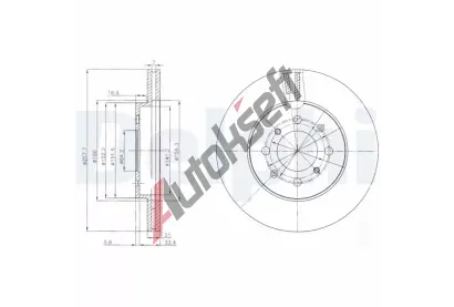 DELPHI Brzdov kotou - 258 mm DF BG4148C, BG4148C