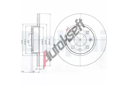 DELPHI Brzdov kotou - 257 mm DF BG4155, BG4155