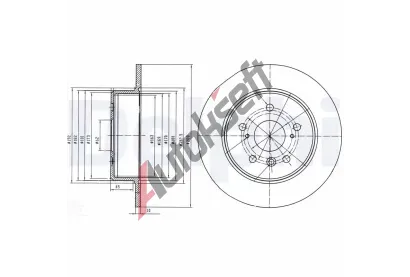 DELPHI Brzdov kotou - 288 mm DF BG4156, BG4156