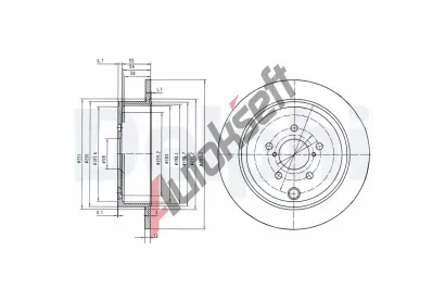 DELPHI Brzdov kotou - 286 mm DF BG4158, BG4158