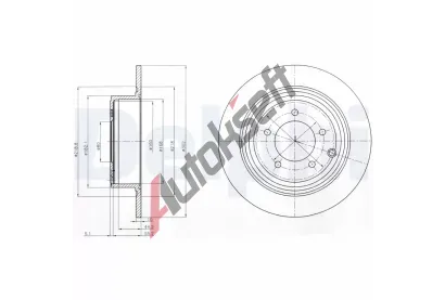 DELPHI Brzdov kotou - 302 mm DF BG4169, BG4169
