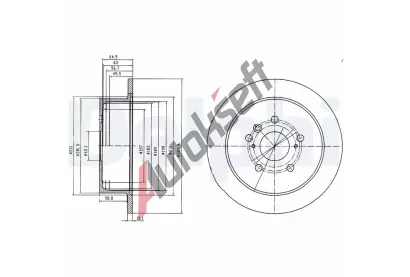 DELPHI Brzdov kotou - 288 mm DF BG4180, BG4180