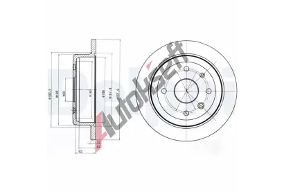 DELPHI Brzdov kotou - 258 mm DF BG4194, BG4194