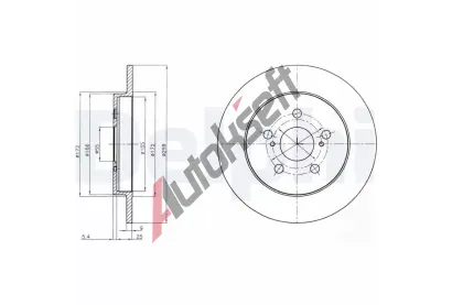 DELPHI Brzdov kotou - 259 mm DF BG4201C, BG4201C