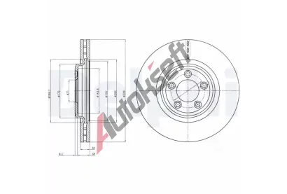 DELPHI Brzdov kotou - 326 mm DF BG4203C, BG4203C