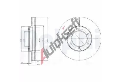 DELPHI Brzdov kotou - 287 mm DF BG4209, BG4209