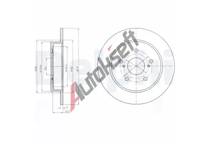 DELPHI Brzdov kotou - 278 mm DF BG4222, BG4222