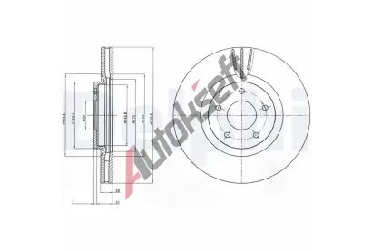 DELPHI Brzdov kotou - 320 mm DF BG4231C, BG4231C