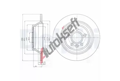 DELPHI Brzdov kotou - 302 mm DF BG4238C, BG4238C