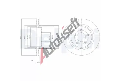 DELPHI Brzdov kotou - 302 mm DF BG4240C, BG4240C