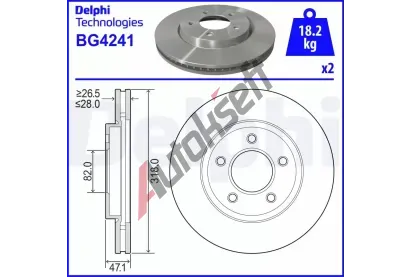 DELPHI Brzdov kotou - 318 mm DF BG4241, BG4241