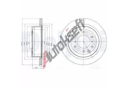 DELPHI Brzdov kotou - 332 mm DF BG4263, BG4263