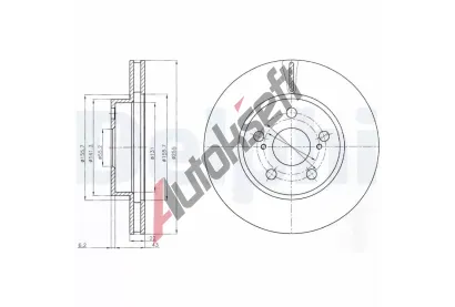 DELPHI Brzdov kotou 255 mm DF BG4269, BG4269