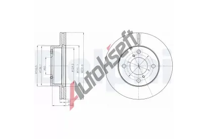 DELPHI Brzdov kotou - 231 mm DF BG4271C, BG4271C
