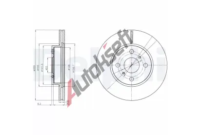 DELPHI Brzdov kotou - 255 mm DF BG4274, BG4274