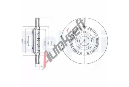 DELPHI Brzdov kotou - 296 mm DF BG4276, BG4276