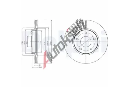 DELPHI Brzdov kotou - 280 mm DF BG4282C, BG4282C