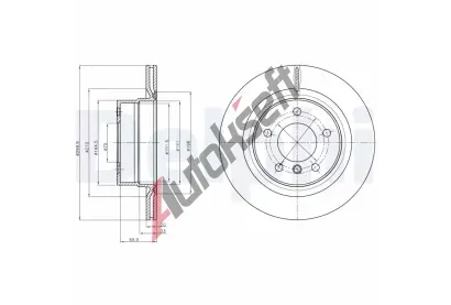 DELPHI Brzdový kotouč - 300 mm DF BG4293C, BG4293C DELPHI Brzdový kotouč - 300 mm DF BG4293C, BG4293C