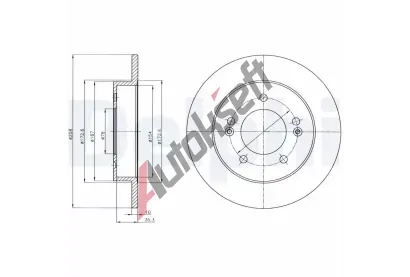 DELPHI Brzdov kotou - 258 mm DF BG4310, BG4310