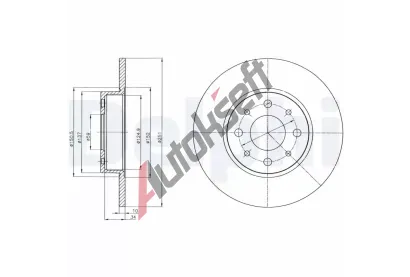 DELPHI Brzdov kotou - 251 mm DF BG4312, BG4312