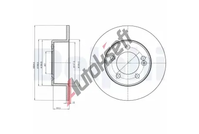 DELPHI Brzdov kotou - 305 mm DF BG4321, BG4321